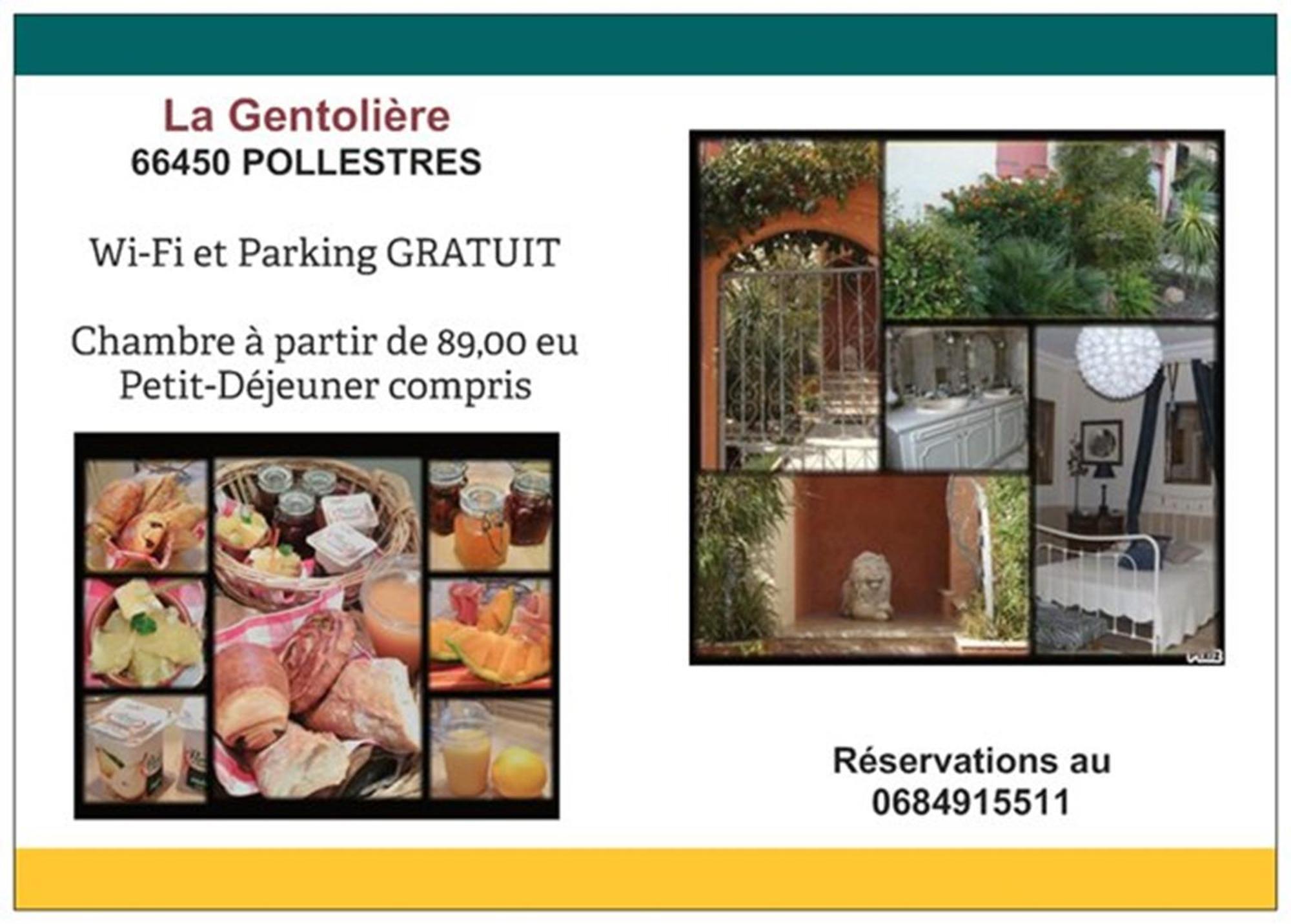 La Gentoliere Bed and Breakfast Pollestres Eksteriør billede